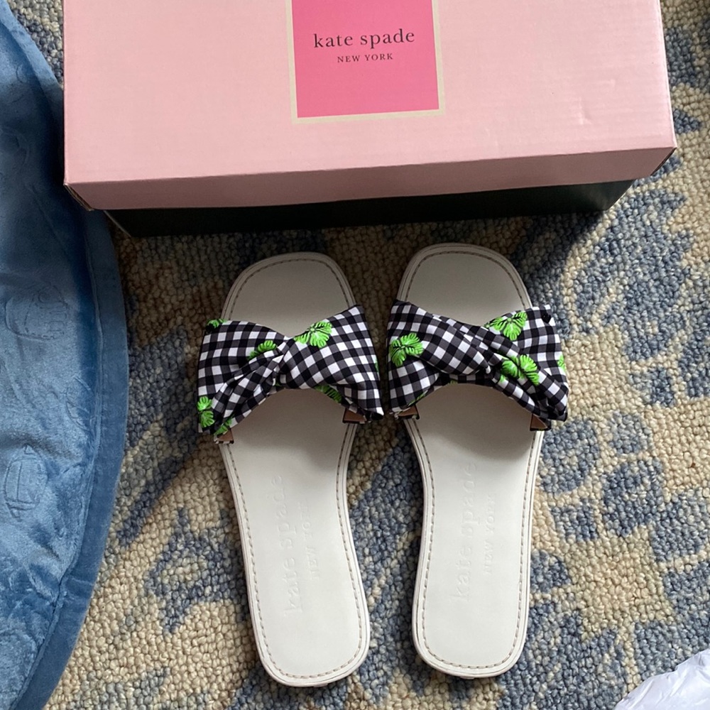 Kate Spade Gingham Jacquard sandals